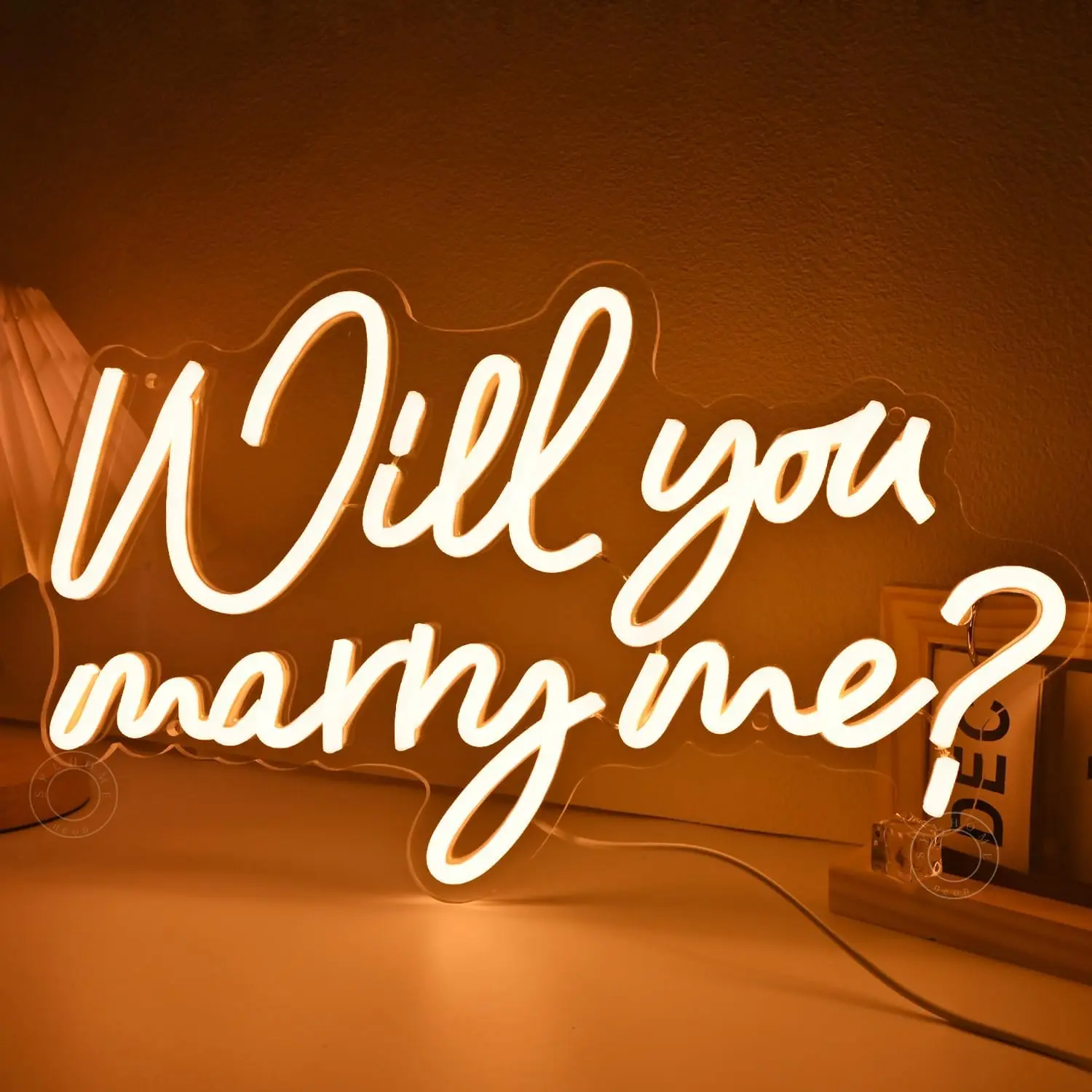 Will You Marry Me USB LED Light for Proposal Wedding Party Engagement Valentines Day Home Decor personnalisé Gift Night Light
