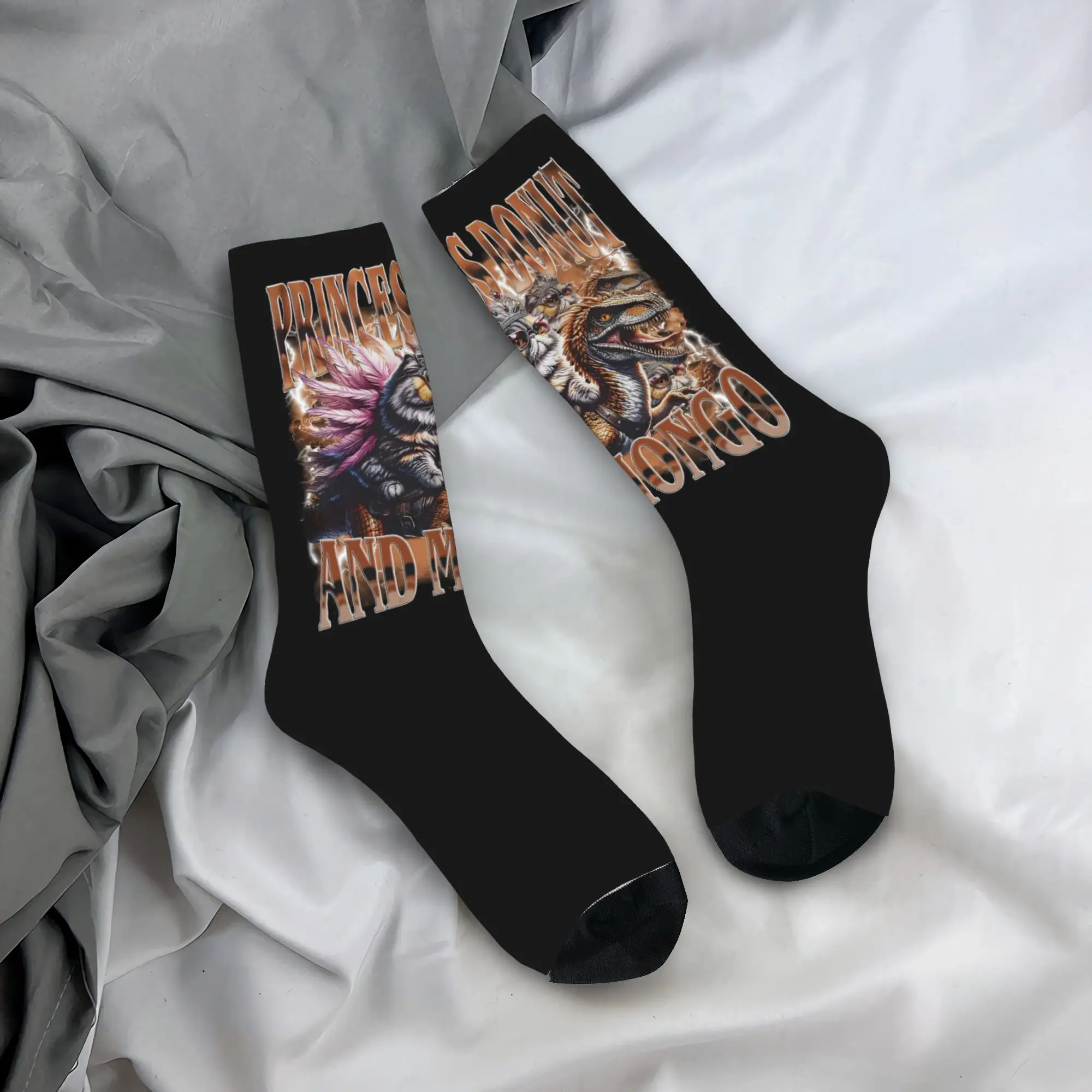 

Dungeon Crawler Carl Princess Donut & Mongo Socks Men Women Polyester Casual Socks Summer Autumn Winter Middle Tube Socks Gifts