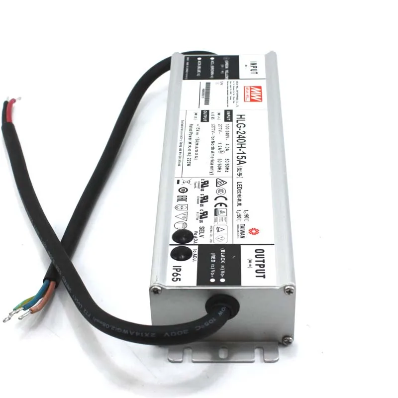 Meanwell serie di fascia alta HLG-240H-24A 240w 24v meanwell led driver con 7 anni di garanzia