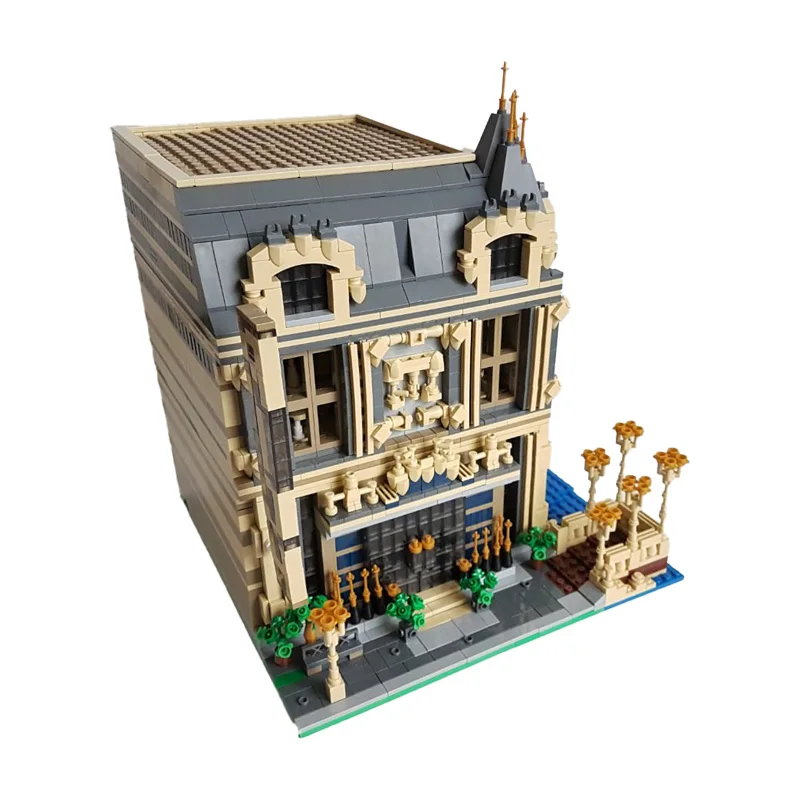 3802 PCS 시티 스트리트 더 라운지 MOC 맞춤형 모듈식 빌딩 블록 어린이용 심플 브릭 디자인 기술 DIY 휴일 장난감 선물