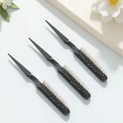 

3Pcs Wire Bristle Hair Brush for Women Detangling Comb Styling Tool Rat Tail Pick Care Sectioning Parting Teasing Brush