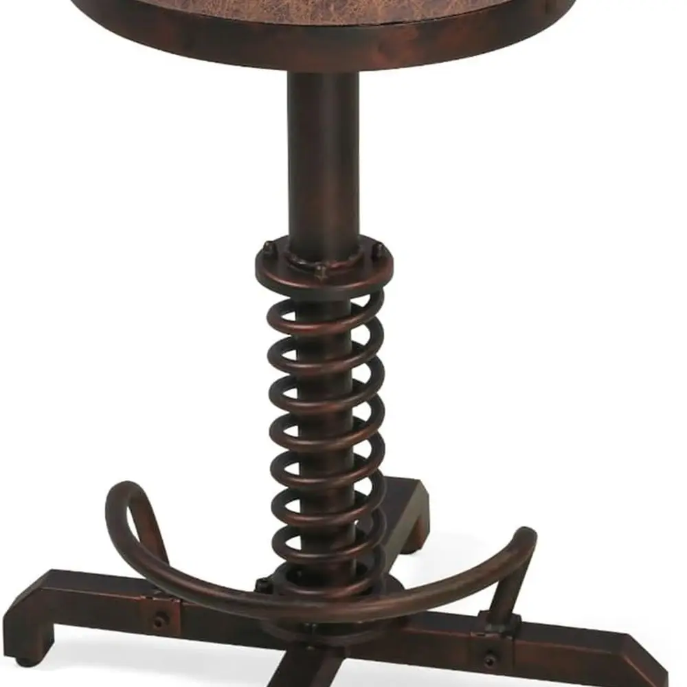 Sgabello da bar girevole regolabile vintage 18-22 con sedile in PU per cucina industriale, sala da pranzo in fattoria