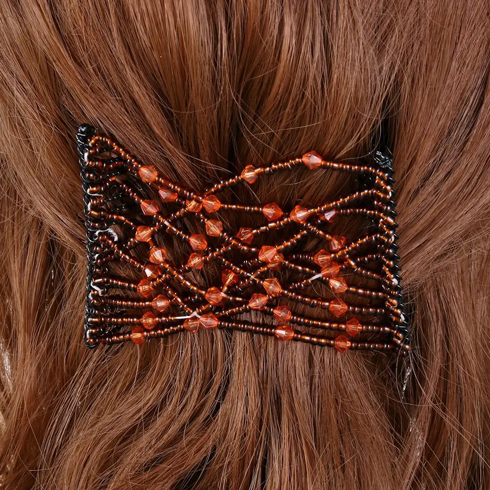 

Magic Accessories Hair Maker Elastic Double Clip Beads Comb Headband Bun Hair Combs Metal Hairpins