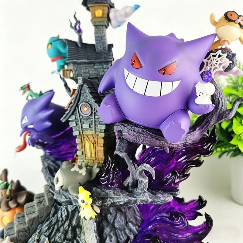 Nuevo en Stock: Figura de Acción Pokémon Gengar de 31 cm con Garra Fantasma, Estatua de PVC Articulada, Modelo Coleccionable, Juguete de Regalo para Decoración de Escritorio