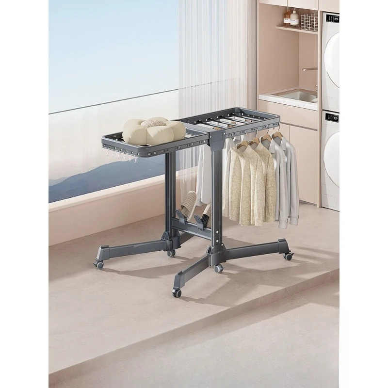 Foldable drying rack for girls, multi-functional floor bold and thickened, indoor household does not occupy an area
