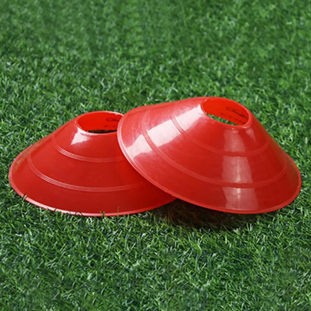 축구 단계 소음 감소 훈련 피트니스 제어 공 미끄럼 방지 매트 실내 스포츠 양말 실내 훈련을위한 빨간색 마커 디스크