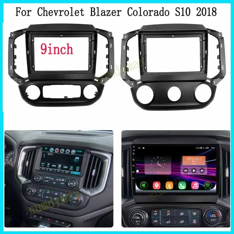 9inch Android Big Screen Audio Dash Fitting Panel Kit for Chevrolet Trailblazer Colorado S10 Isuzu D-max MU-X 2018 car panel