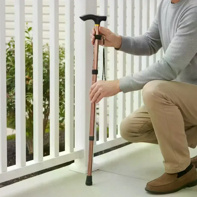 Trekking Poles - Telescopic Aluminum Walking Stick: Multifunction Foldable
