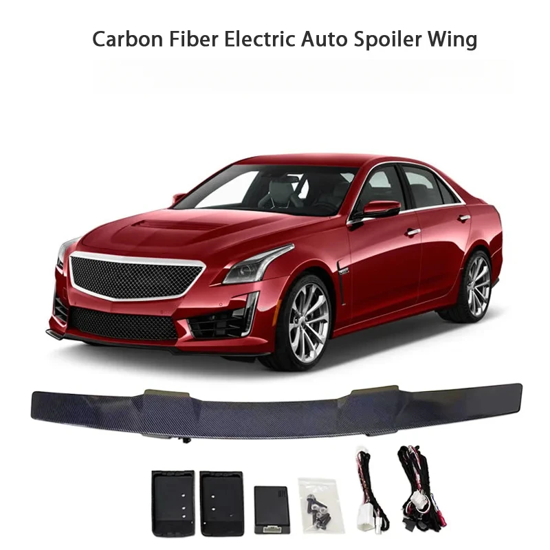 

Спойлер нового дизайна ABS из углеродного волокна, спойлер для багажника, комплект для губ, заднее крыло CTS 2010-2022