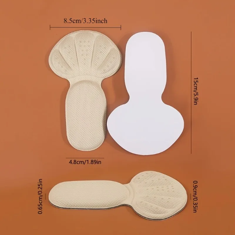 ​ T자형 젤 힐 통증 완화 인서트 운동화용 미끄럼 방지 쿠션 패드 발 관리 충격 흡수 편안한 지지 ​