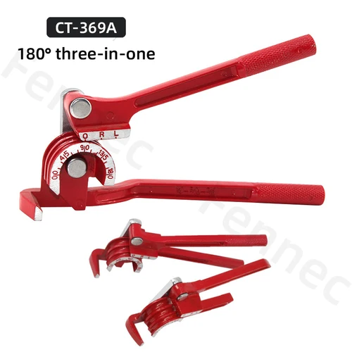 Imagen 2 del producto Dobladora de tubos tres en uno con tres ranuras 180 °   Dobladora de tubos combinada multiusos, cuatro en uno, cuatro ranuras, cobre, latón, tubo de aluminio