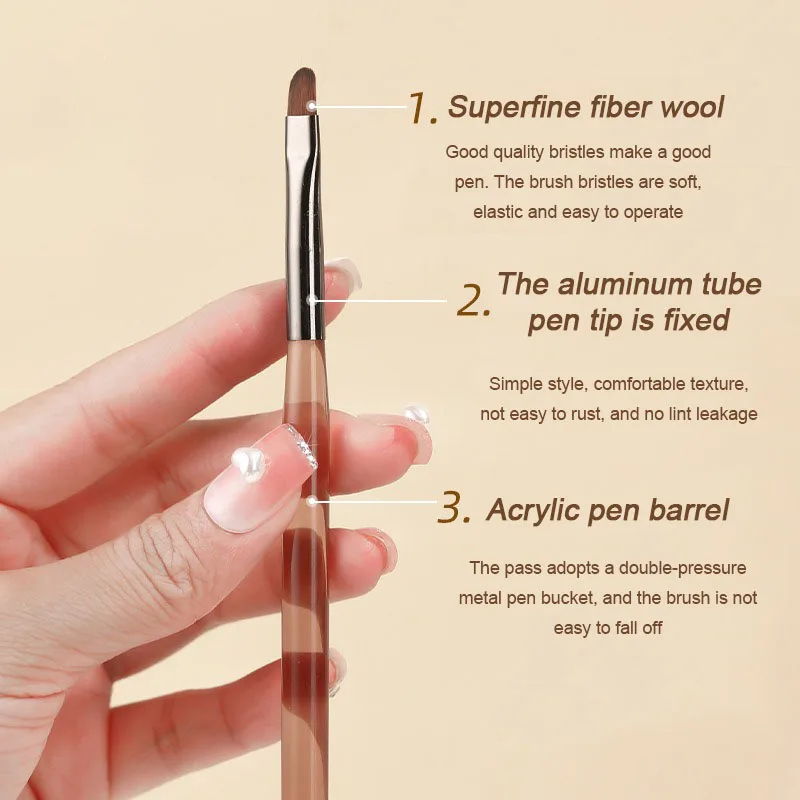 Pinceaux fins pour Nail Art, 9 pièces, brosse de manucure française, dégradé d'ongles, constructeur de Gel, petite brosse, ensemble d'outils de peinture XJS02