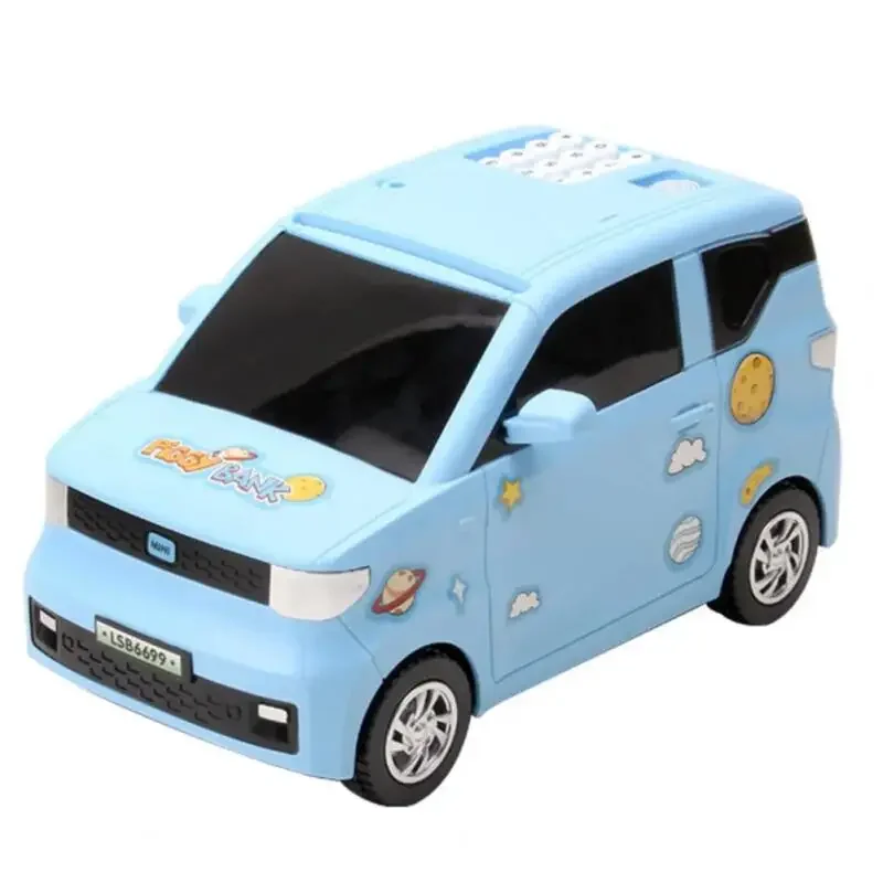 Mini Auto Spaarpot Muziek Vingerafdruk Cash Truck Wachtwoord Automatische Roll Coin Besparingen Tank Spaarpot Kinderen Speelgoed Kerstcadeaus