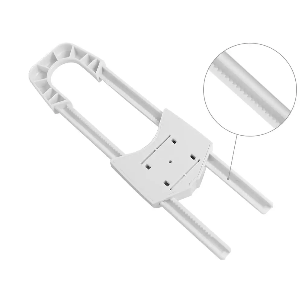 

Children Security Protector Baby Double Door Cabinet Locks Plastic Protection Equipment Slot Locks Straps Multipurpose
