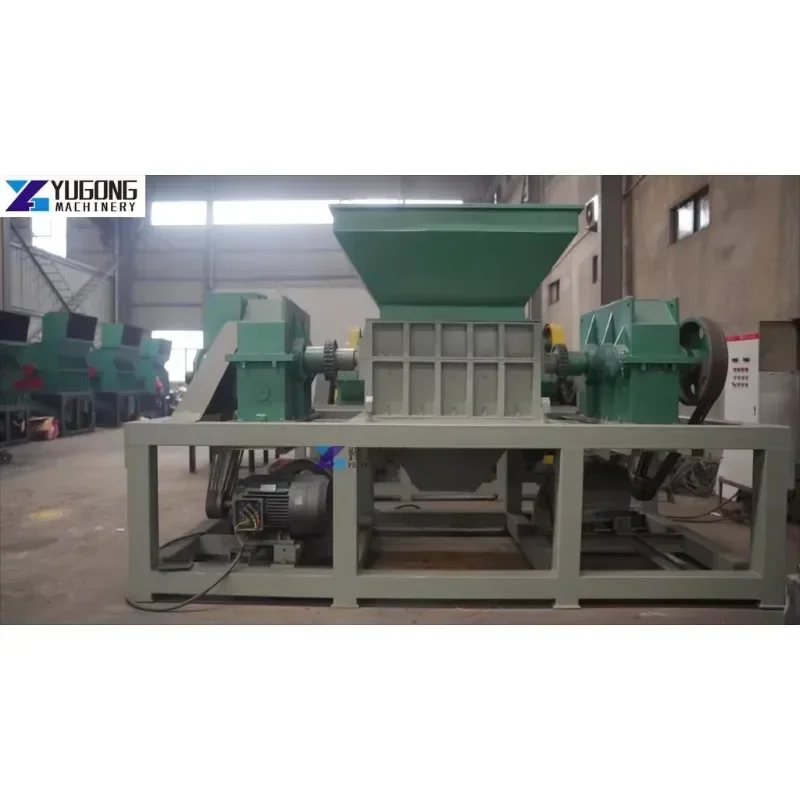 Waste Tire Rubber Recycling  Recycle Plant Primary Shredder Rubber Granulator Tire Shredding Machine