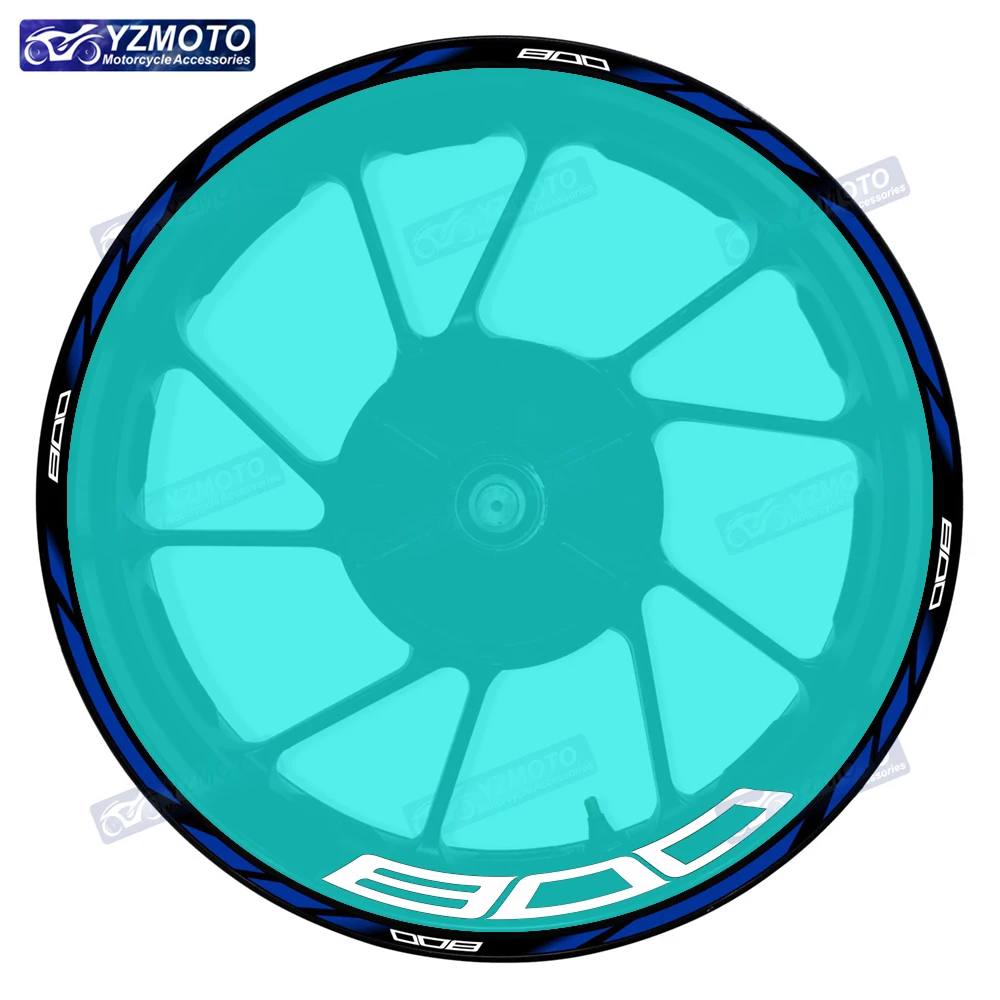 

For Z800 Z 800 Motorcycle Racing 17 Inch Front And Rear Wheel Hub Sticker Waterproof Reflective Decal Decorative Rim Stickers