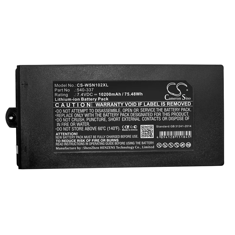 CS Replacement Battery for Owon Powers PDS Oscilloscopes,PDS5022,PDS602,HC-PDS,oscilloscopes HC PN:540-337 10200mAh / 75.48Wh