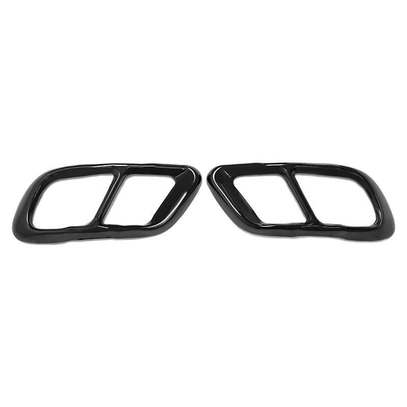 SYPES Black Stainless Steel Car Exhaust Tip Exhaust Pipe Tailpip Cover Trim for 19-2021  X5 G05 X6 G06 X7 G07 M Sports - view 3