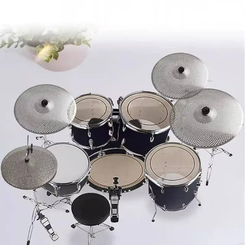 Drum Practice Cymbal Mutes Special Punching Technology Noise Suppression Alloy For Indoor Rehearsal 24BD