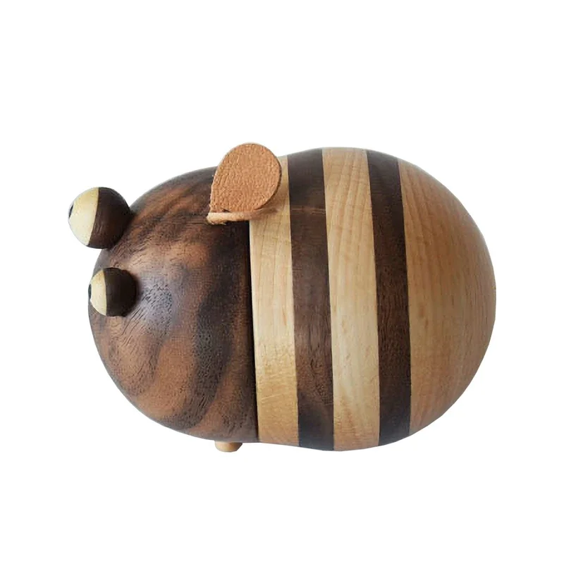 Creative Toothpick Dispenser Wooden Bee Shape Toothpick Holder Birthday Gift For Friends Home Decor And Dining Room Decoration