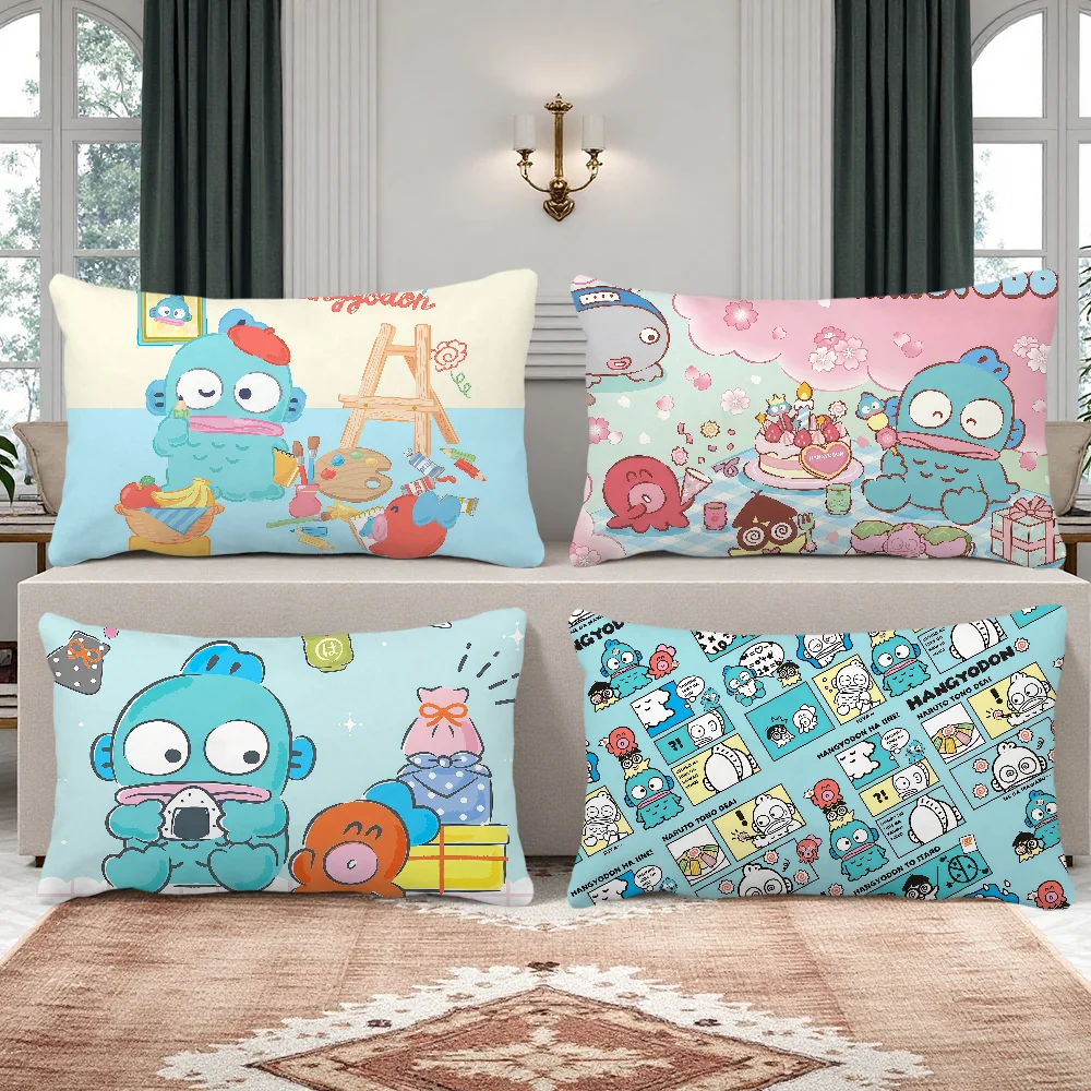 

Милый кавайный забавный чехол для подушки h-Hangyodon, прямоугольная наволочка, домашний диван, гостиная, кофейня, наволочка