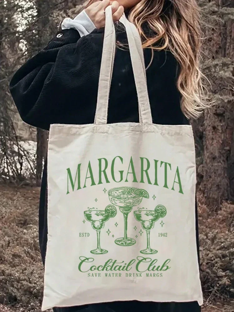 Borsa da donna modello 1pc borse stampate di grande capacità borse a tracolla pieghevoli in tela per ragazze borse per lo Shopping Casual femminile