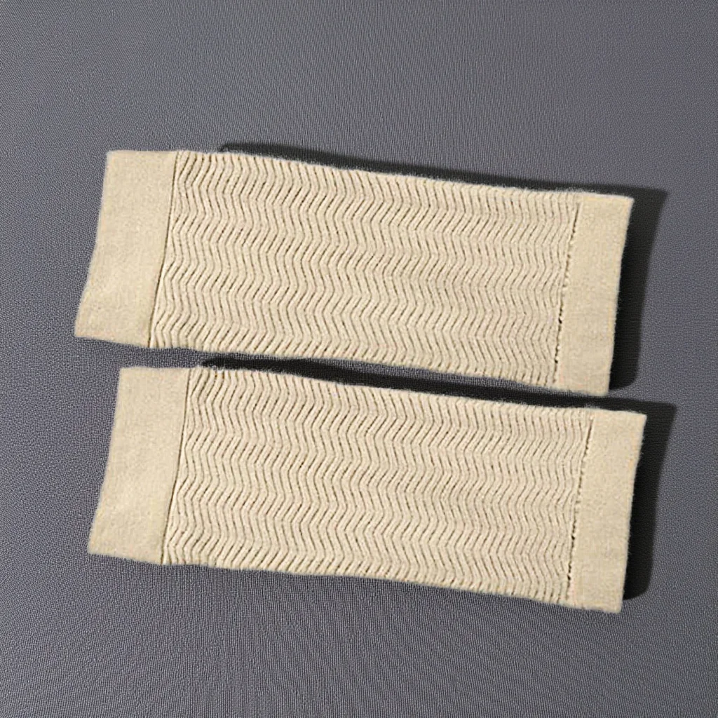 أكمام تشكيل ذراع التجميل، ملابس داعمة للتخسيس المرنة، خفيفة الوزن ومسامية، بدون خياطة للياقة البدنية، بيج