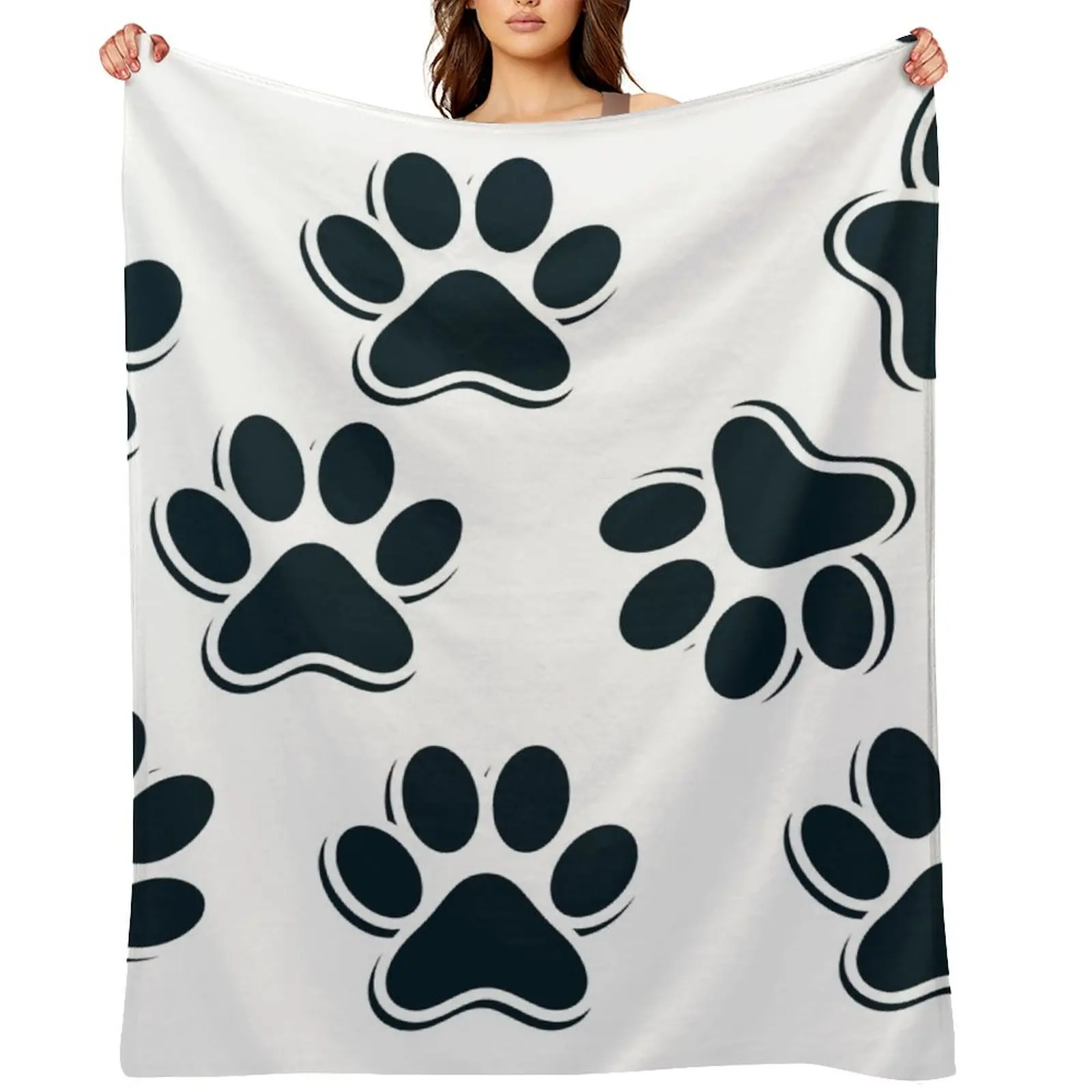 

DOG PAW PRINT Throw Blanket Softest Blankets For Baby For Baby Luxury Designer Blankets