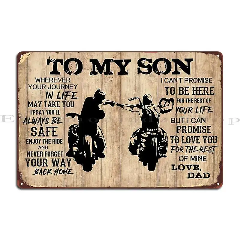 

Моему сыну Мотоциклы моему сыну Гдевер свое путешествие в жизни может взять тебя Плакат с металлической табличкой Дизайн жестяной вывески Плакат