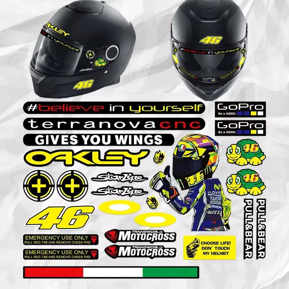 Reflective Decor Stickers for Car Motorcycle Scooter Mountain Biking Sponsor Decals Covering Helmet Scratches