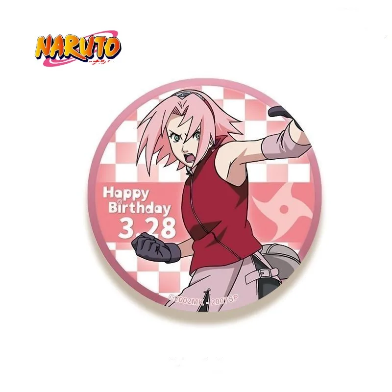 Naruto Hatake Kakashi Anime Figure Cosplay Badge Sasuke Brooch Pins Collection Bags Badges for Backpacks Clothes Birthday Gift