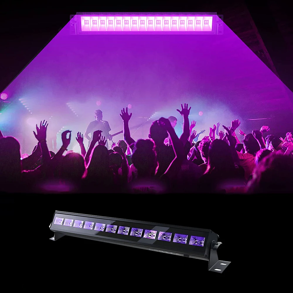 

12 LED UV Violet Black Lights Disco Stage Blacklight DJ Par Lamp Party Laser Stage Wall Washer Spot Light Christmas Club Light