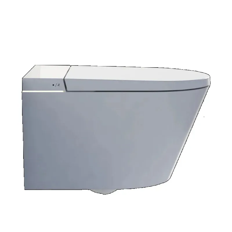 Premium Smart Toilet Wall-Hung with Automatic Lid Opening Sensor Seat Heating Remote Control Integrated Foam Shield No Ring
