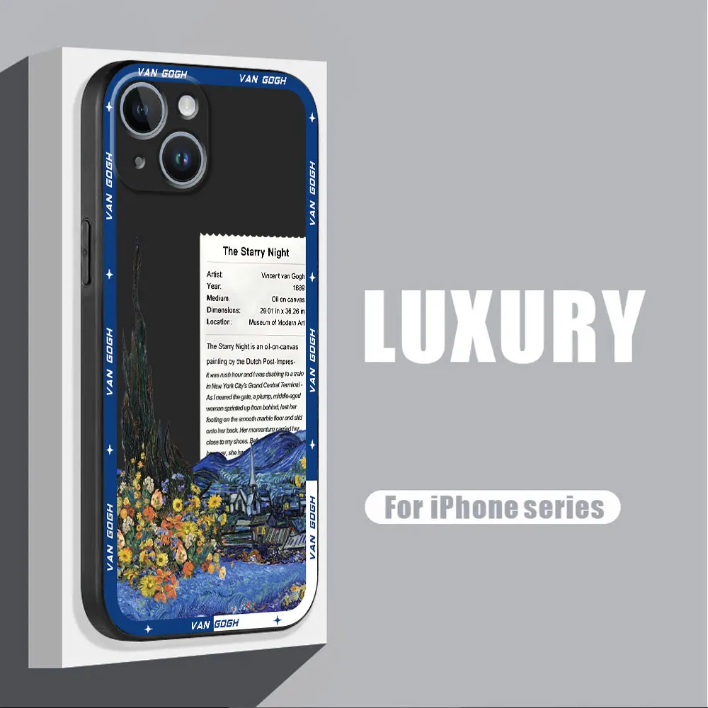 Phone Case for Google Pixel 8 Pro 7a 7 Pro 6 Pro 6a Coque Cover Van Gogh Sunflowers The Starry Night Art Silicone
