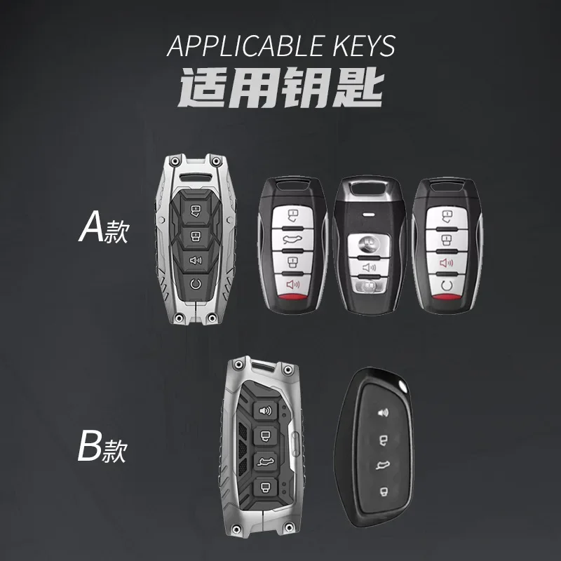 2024 Industrial Style for Great Wall Haval Hover H1 H4 H6 H7 H9 F5 F7 H2S GMW Coupe 3 4 Button Remote Car Key Case Cover Fob Bag