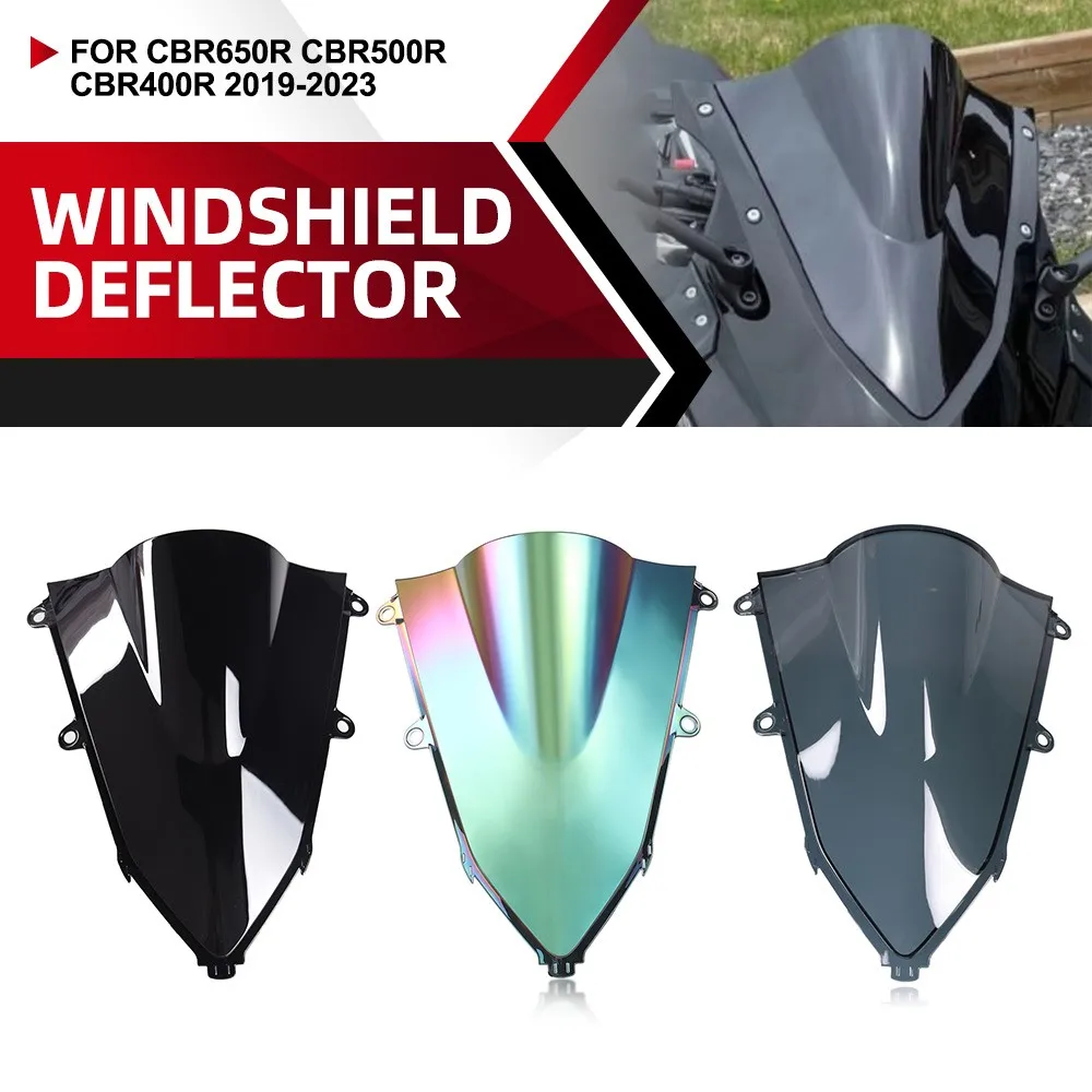 

FOR Honda CBR650R CBR500R CBR400R 2019 -2023 2022 Motorcycle Windshield Protector Touring Flyscreen Double Bubble Wind Deflector