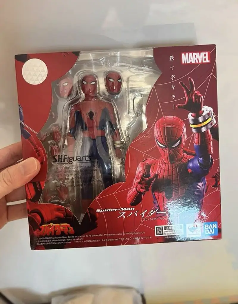 Original Bandai S.h. Figuarts Marvel Spider Man Toei Tv Series In Stock Anime Collection Figures Model Toys Xmas Gifts Toy