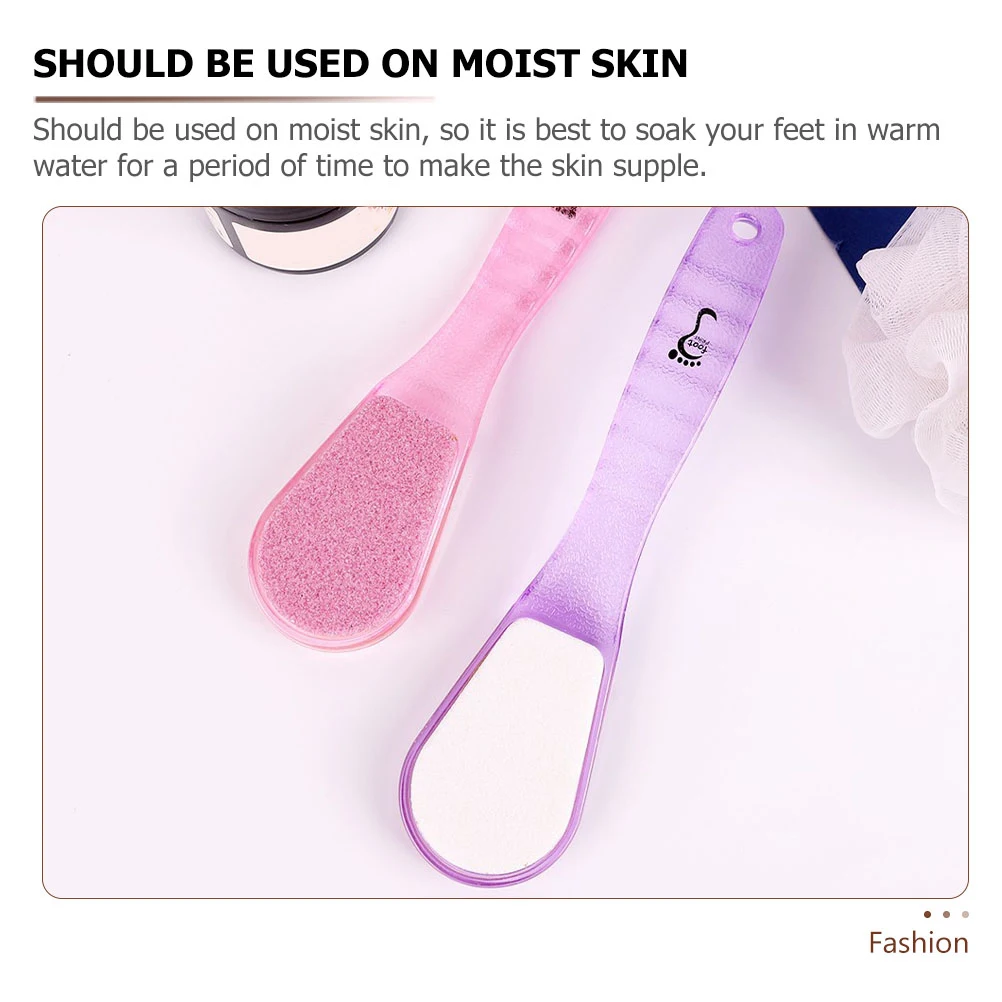

2 Pcs Plastic Maifan Foot Stone Exfoliating Callus Remover Pedicure Dry Skin Scrubber Travel Foot Care Tool Nail File