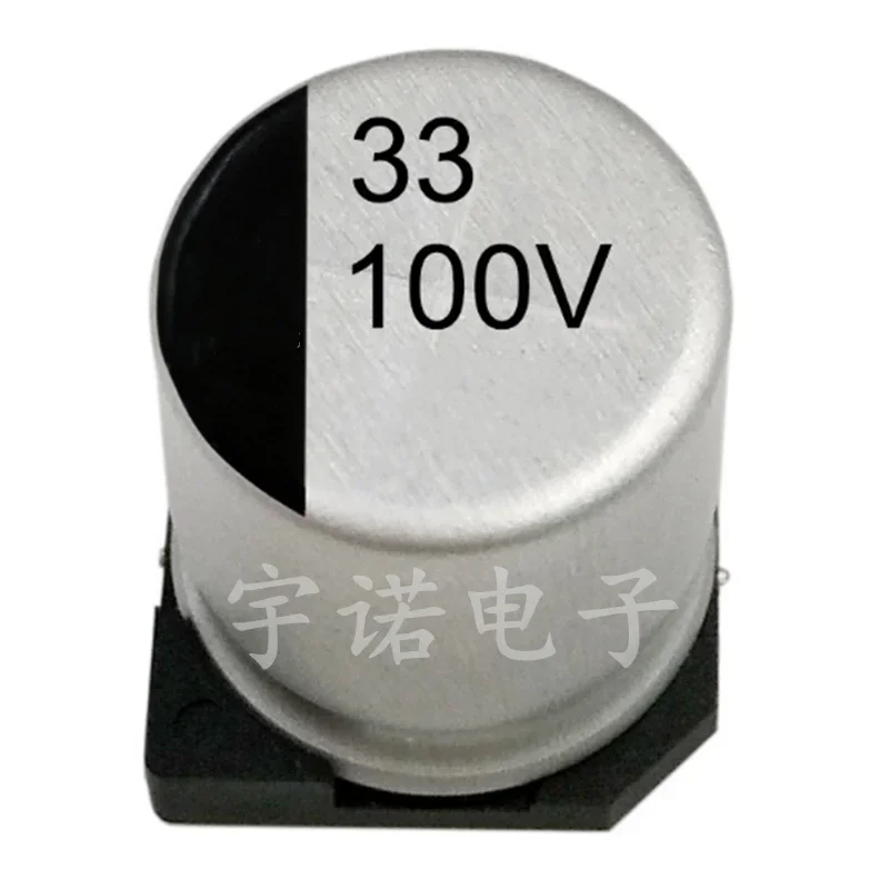 

10PCS 100v33uf SMD Aluminum Electrolytic Capacitor Volume 10 * 10.5 SMD 33uf / 100V Electrolytic Capacitor Size：10x10.5（MM）