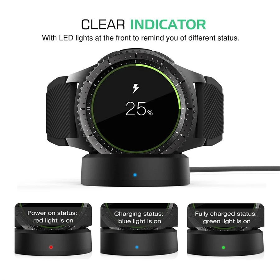 Wireless Fast Charger for Gear S3 S2 Watch Charger for Galaxy Watch