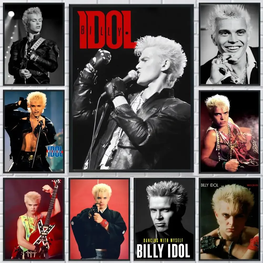 Rock Singer B-Billy I-Idol Poster HD Waterproof Self-Adhesive Wall Art - Versatile Decor For Any Space | Perfect Gift Idea