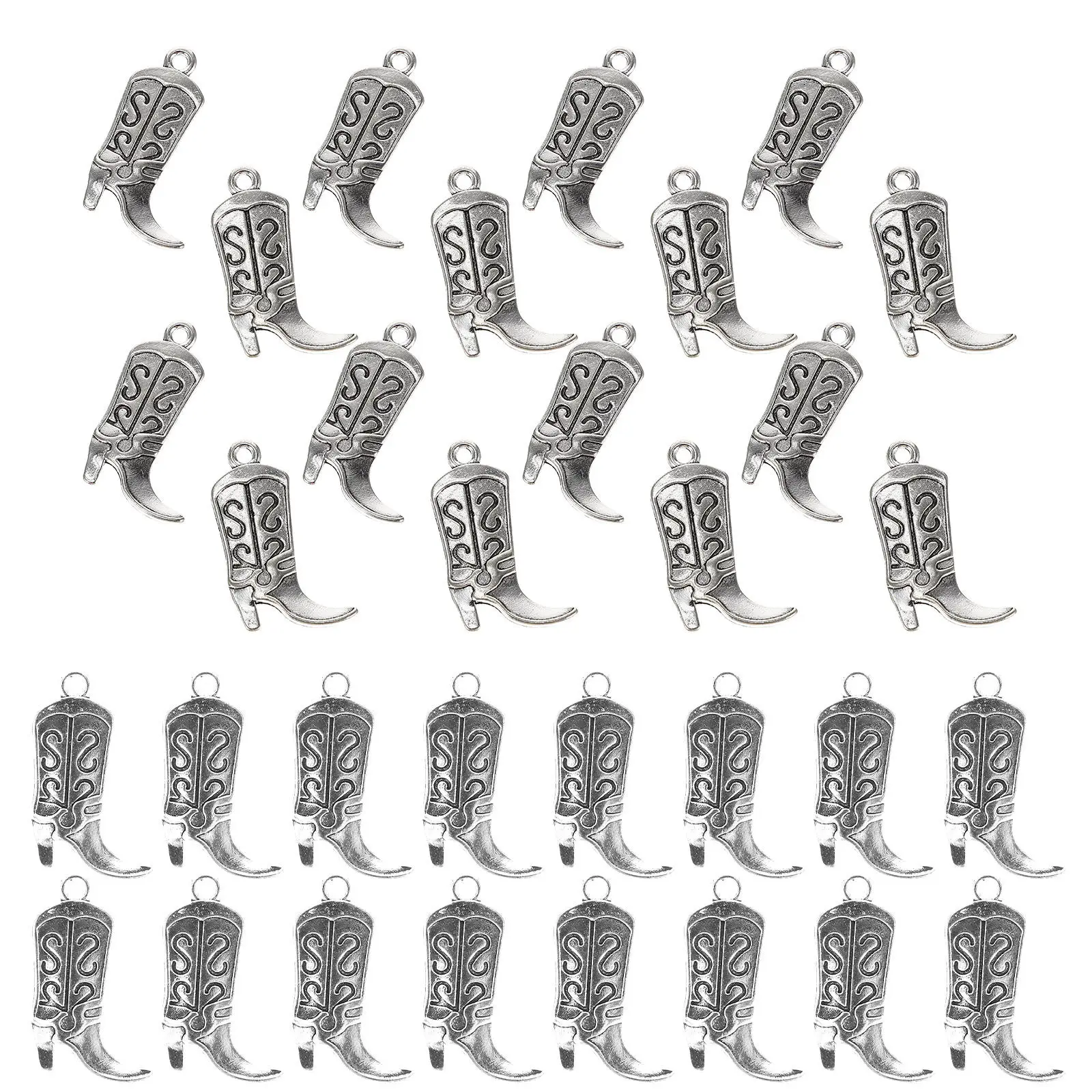 

100Pcs Alloy Pendant Boot Design DIY Jewelry Charms Keychain Necklace Bracelet Making Material Accessories Jewelry Charms