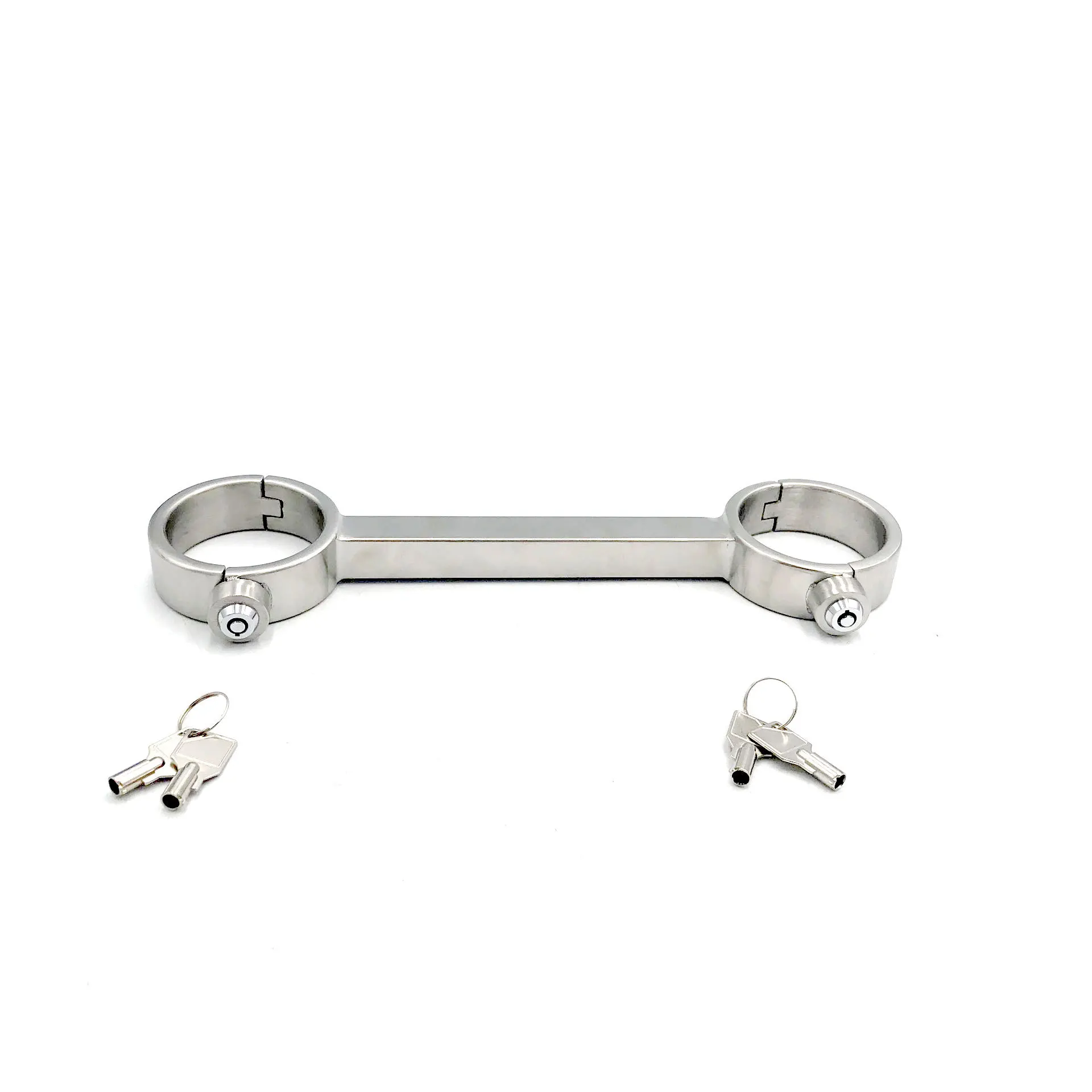 Stainless Steel New Push-Button Lock Simple-Style Restraints Handcuff BDSM Coup…