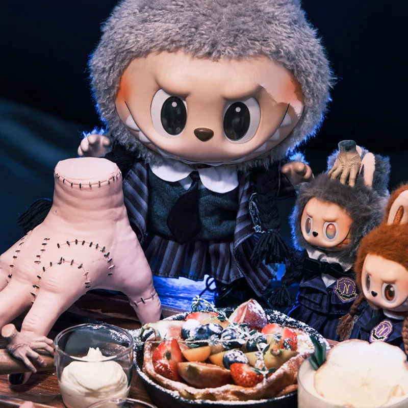 Uniforme scolaire du mercredi pour vêtements Labubu, vêtements de poupée rayés 17cm 38cm, pendentif de poupée en porcelaine Labubu, accessoires de jouets