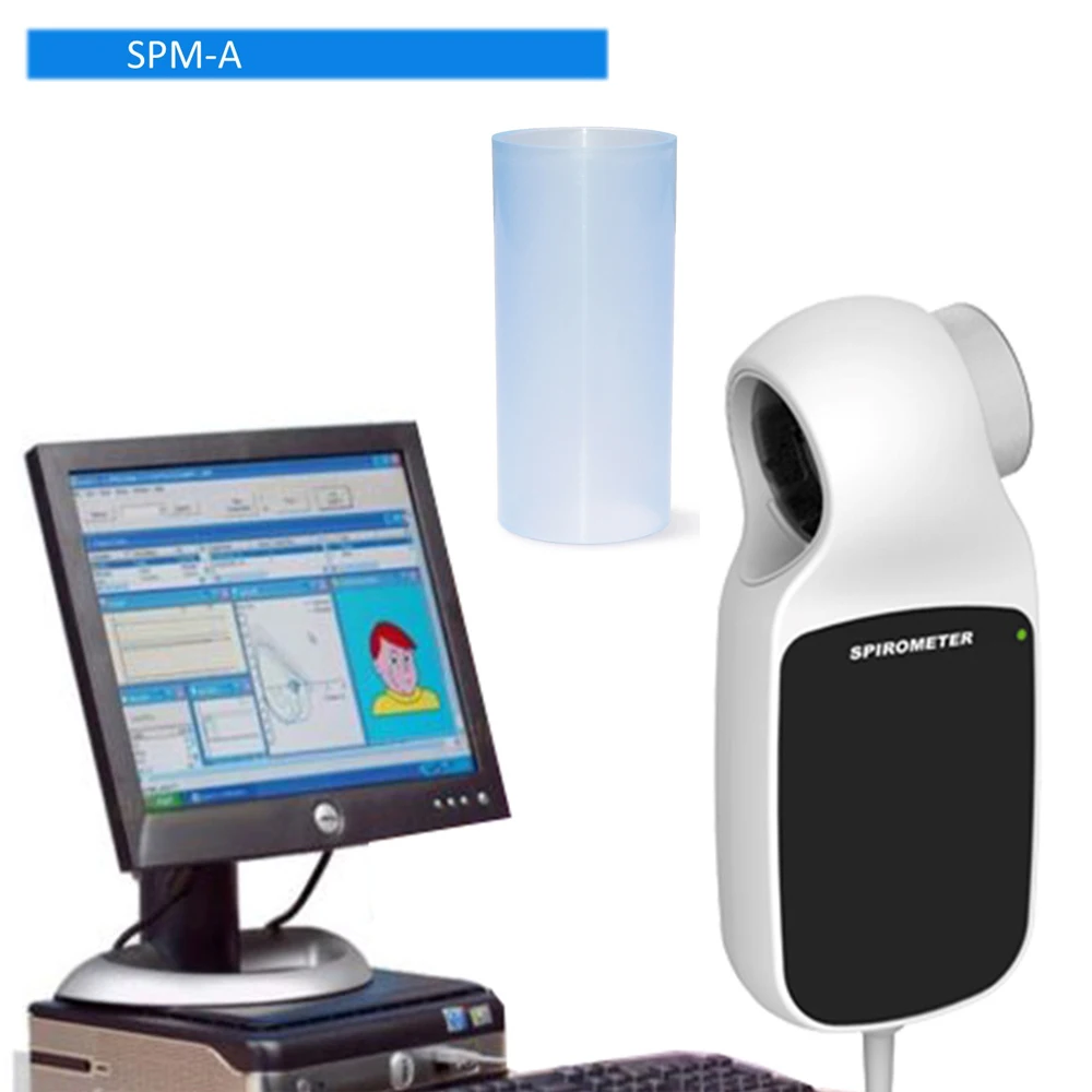 CONTEC SPM-A Digital Hand-held Spirometer Lung Breathing Mouthpiece PC software