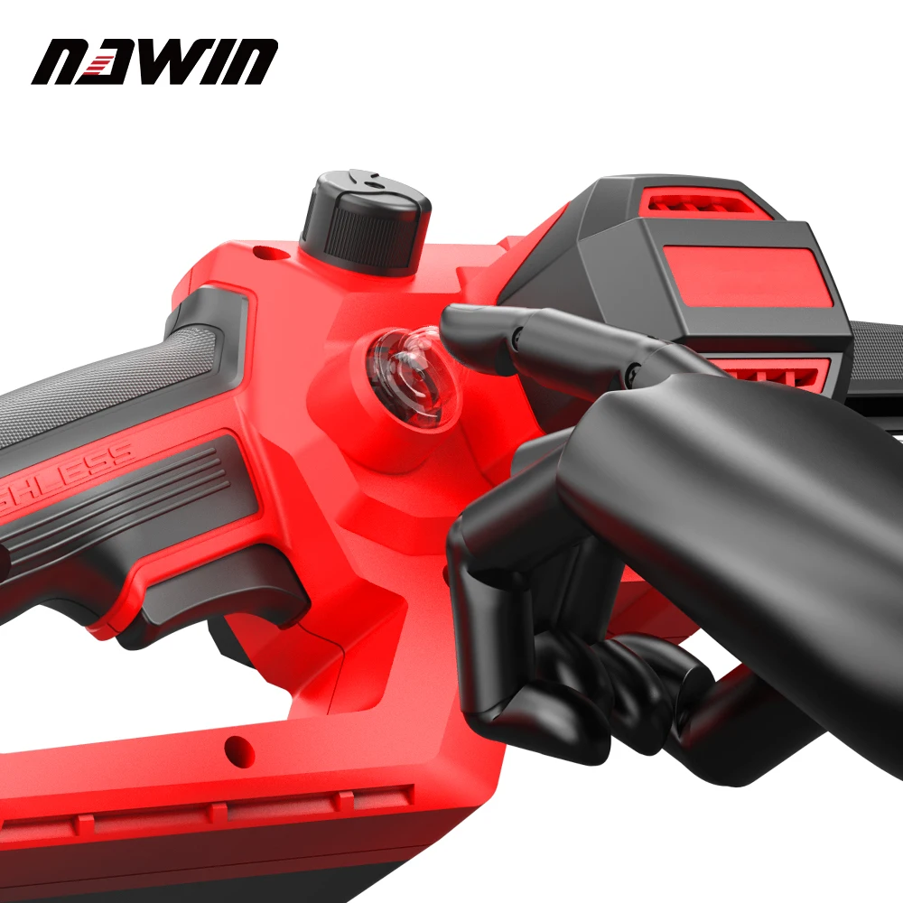 NAWIN brushless lithium-ion outdoor logging electric chain saw logging saw home small single-handed chain saw