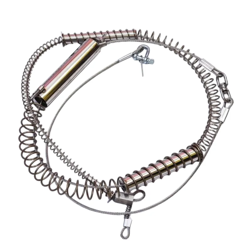 Section Double Steel Wire Stronger Spring Replacement With Nuts Wire Rope For the Wild Boar Trap Fox Trap Rabbit Trap view 5