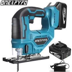 18v 65mm Cordless Jig Saw Portable Electric Jig Saw  LED Light Multi-Function Woodworking Tools for Makita 18V Battery