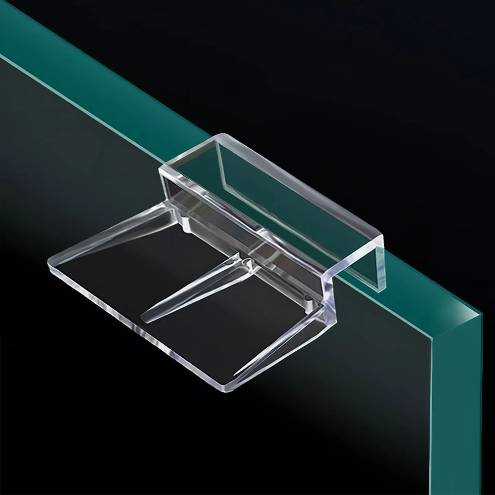 

12Pcs Aquarium Lid Holders Clear Acrylic Clips Fish Tank Cover Support Clamps Rimless Glass Top Brackets Secure Fit
