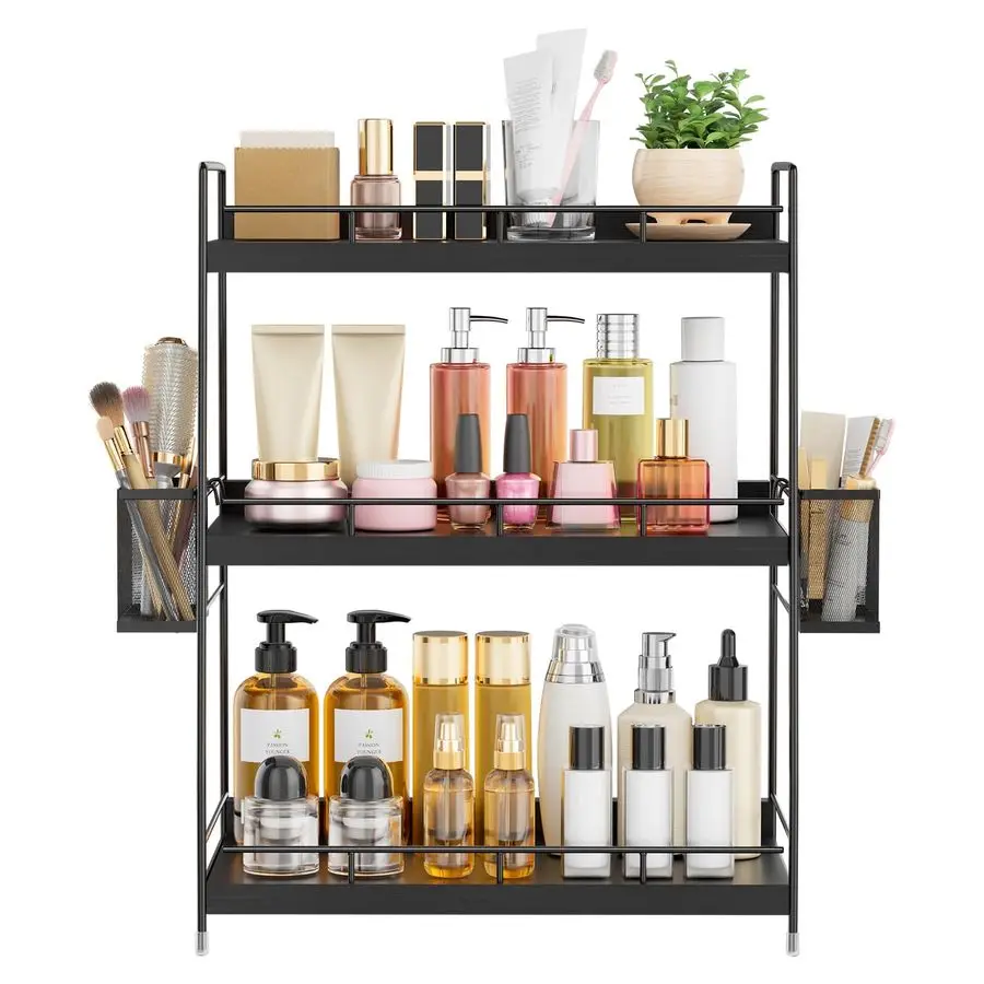 

Counter Organizer,Bathroom Countertop Organizer with Baskets,Vanity Organizers,Counter Shelf,Countertop Storage, Makeup Organize